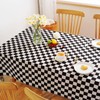 SINGOMON 2 Packs Black and White Checkered Table Cloths Buffalo