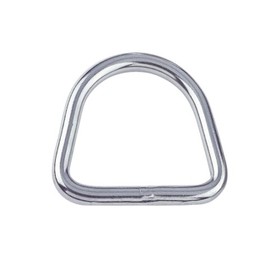 D-rings made of stainless steel 3 x 15 mm, 2 pieces, welded and polished, D-rings made of A4 V4A- AISI 316 - NIRO, Nirosta (ideal as a link between chains and dog leads)