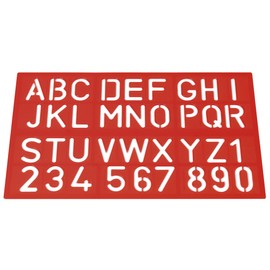 Westcott E-10600 00 Schriftschablone, Buchstaben und Zahlen, 40 mm 3 Farben Sortiert