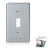 Leviton 1-Gang Toggle Device Switch Wallplate, Standard Size, Device Mount,