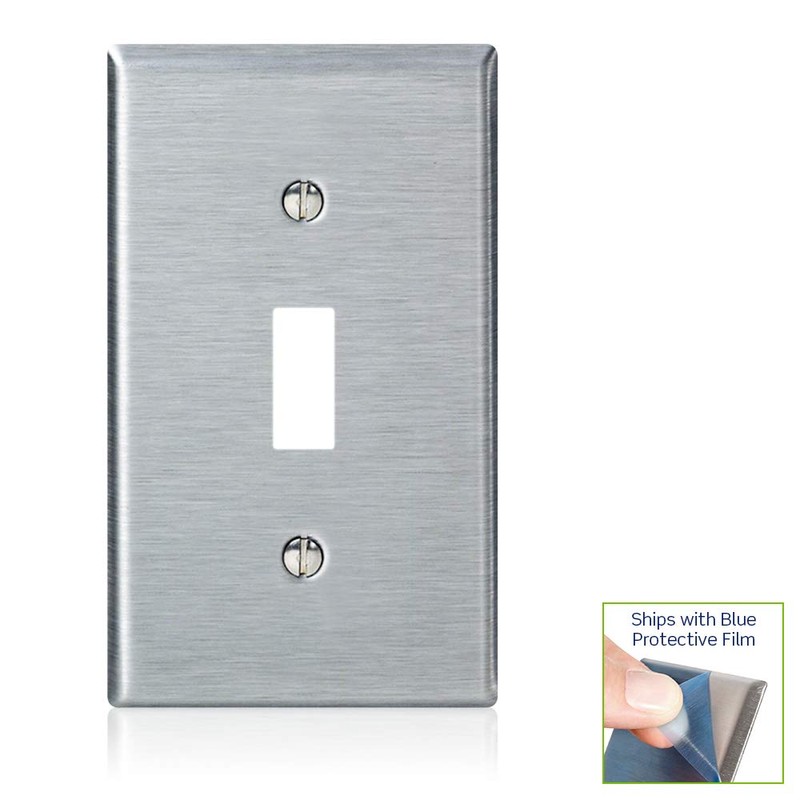 Leviton 1-Gang Toggle Device Switch Wallplate, Standard Size, Device Mount,