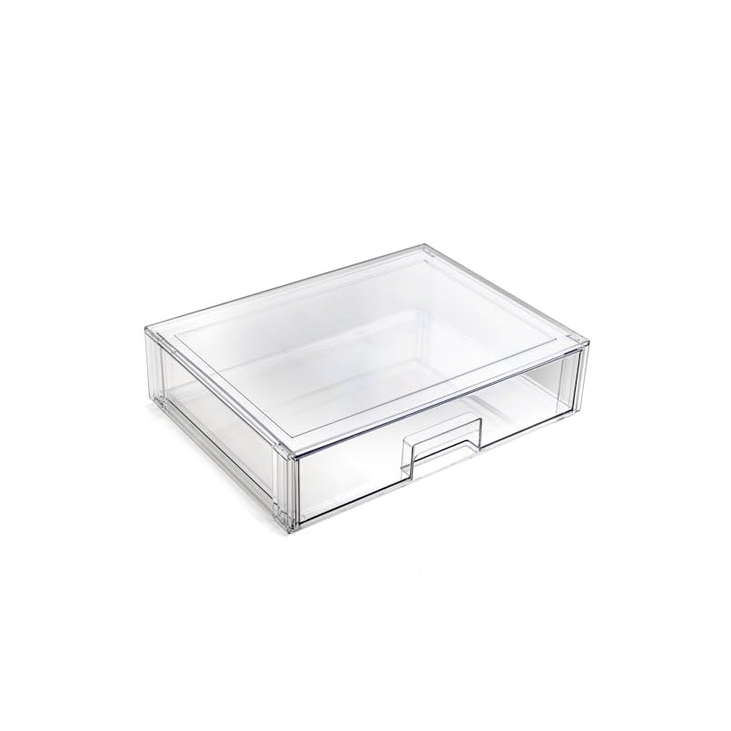 BINO | Stackable Storage Drawers, Shallow X-Large - Clear |