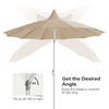 LAUSAINT HOME 9ft Pagoda Patio Umbrella with 360° Rotation, Deluxe