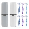 6 Pieces Portable Denture Cleaning Brushes: Hard Denture Brush Dentures