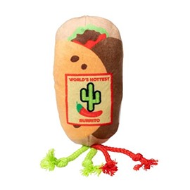 Fuzzyard Crinkle Plush Cat Toy with String and Catnip Inside (Burrito)