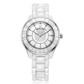 BINLUN Mens White Ceramic Quartz Wrist Watches with Second Hand Luminous Waterproof Analogue Watch Valentine Gifts