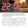 CHICIRIS 3D LED Wall Clock Minimalist White Frame Digital Wall