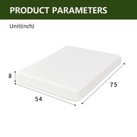 8 Inch Full Size Mattress in a Box,Memory Foam Mattress for Comfort Sleep, Cooling Night Sleep & Pressure Relief, Ships Compressed (8", Full)