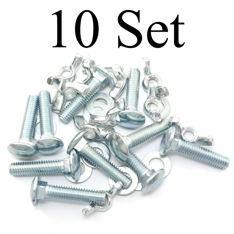 Pro Bamboo Kitchen 10pcs Carriage Bolts Wing Nuts Wing Screw
