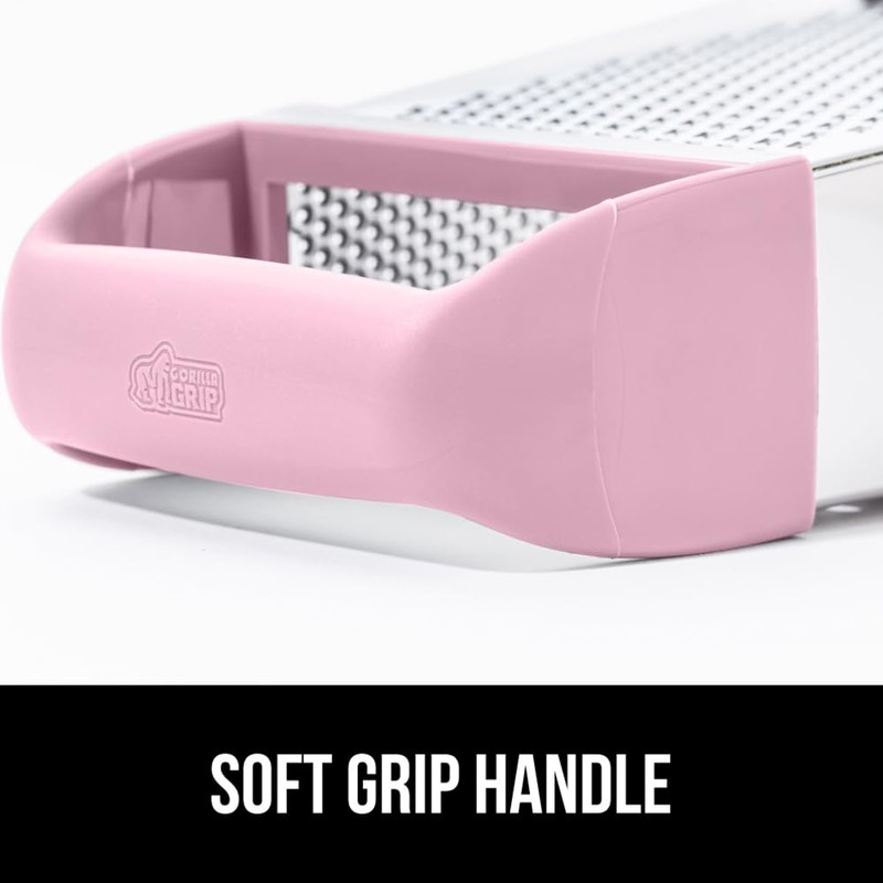 GORILLA GRIP 4-Sided 100% BPA-Free Cheese Grater With Container, Stainless