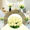 Tulipanes Artificiales Decoracion,24 Pack Flores Artificiales Con Pegamento