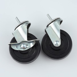 HZHMPM Shelving Wheels 3 Inch, Caster Wheels 1/4 inch Thread Stem, Casters Set of 4 Heavy Duty, Casters for Wire Shelving, Wheels for Shelves, Shelving Replacement Parts Shelf Wheel