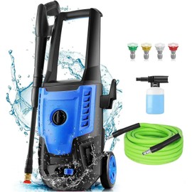 Commowner 4800PSI Electric Pressure Washer, 2025 4.0 GPM High Power Washer Machine, with Adjustable Nozzle and Soap Bottle for Cars/Fences/Driveways/Home/Patios (Blue)