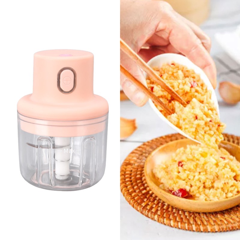 Mini Garlic Chopper Space Saving Small Size Clean Easily Simple