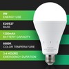 DEBAOBULB 6 Pack Rechargeable Emergency Light Bulbs, Battery Powered Energy