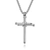 Stainless Steel Nail Cross Pendant Necklace with 24 Inch Chain