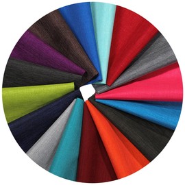 Waterproof Canvas Fabric 2 Tone Marl Heavy Duty Material Pliable Sewable. PVC Coated Back.16 Colours Linen Texture Outdoor Upholstery Cushions Coverings Neotrims. [Ink Navy & Cobalt, 1M]