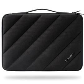 DOMISO 17 inch Laptop Sleeve Protective Case Cover Compatible with 17-17.3 inch HP Dell ASUS Lenovo Chromebook,Waterproof Computer Cases Bag with Handle,Black