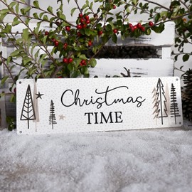 Interluxe Metal Sign - Christmas Time - Wintertime Winter Weihnachtszeit Xmas Advent Season Christmas Market