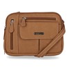 MultiSac Zippy Triple Compartment Crossbody Bag, Hazelnut