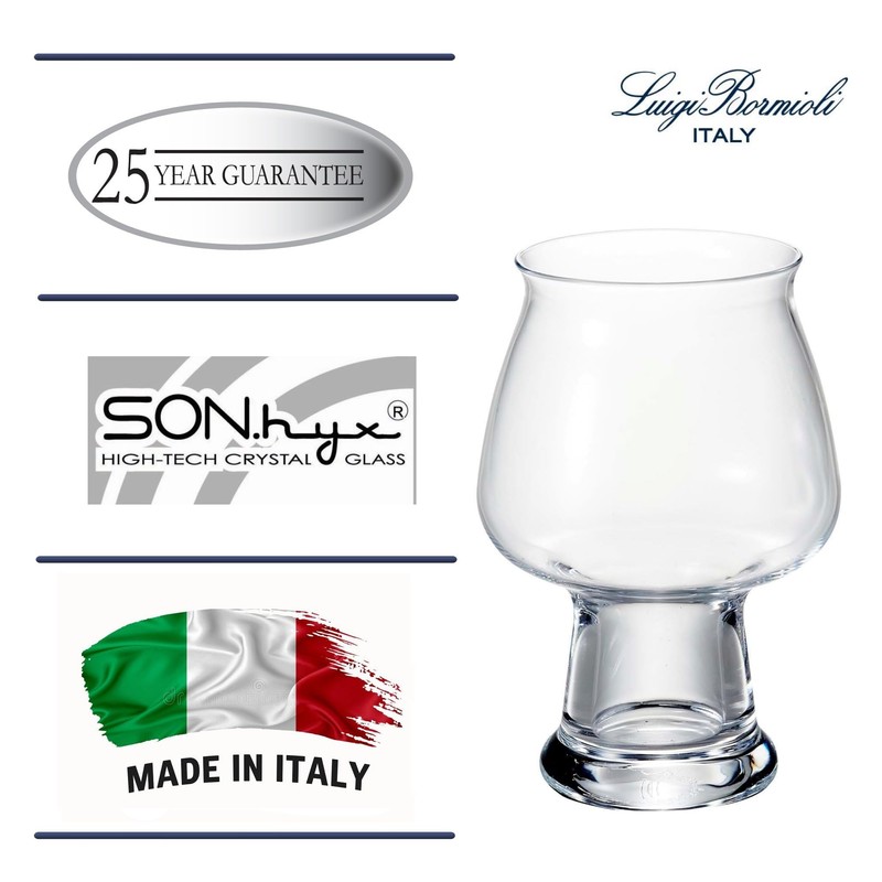 Luigi Bormioli Birrateque 17 oz Cider Beer Glasses (Set of