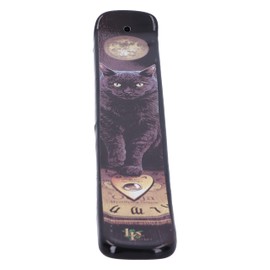 Nemesis Now His Master's Voice Incense Burner 24.5cm, Resin, Lisa Parker His Master's Voice Incense, Exclusive Black Cat and Moon Design, Cast in the Finest Resin, Hand-Painted, Holds Incense Stick