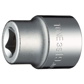 TONE Socket (6 Angle) 3S-19 Drive Angle 0.3 inch (9.5 mm) (3/8 mm), Double Side Width 0.7 inches (19 mm)