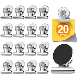 WUDIME 20 Pack Fridge Magnet Refrigerator Magnets, Strong Magnetic Clips, Heavy Duty Clip Magnets for Photo Displays, Whiteboard Magnets for Home, Office, Classroom, Job Ticket Holders