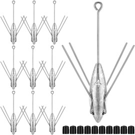 JellyArch Sputnik Sinker Fishing Equipment Long Tail Fishing Weights Saltwater Surf Casting Sinkers Catfish Beach Spider Weights for Surfing catfishing Ocean Sea Sand(4oz,10pcs)