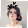 SAFIGLE Bowknot Fascinator Hat with Mesh Veil and Short Floral