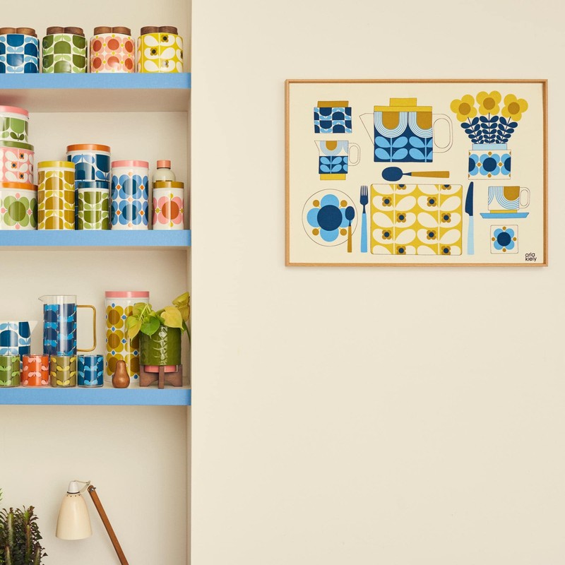 Orla Kiely Vase Flower Print Set of 2 Tea Towels