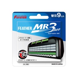 FEATHER F-System MR3neo Replacement Blades, 9 Pieces
