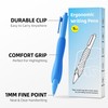 ELETIUO 5-Pack Ergonomic Ballpoint Pens,1mm Medium Point Black Ink Retractable