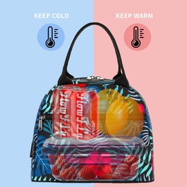 FlowFly Insulated Lunch Cooler Bag - Tote Bag Organizer for Women/Men, Leaf