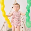 pureborn Baby Girls Bubble Bodysuit Ruffle Collar Romper Sleeveless Viscose
