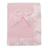 TLCare Fleece Blanket with Satin Trim, Pink, 2", for Girls