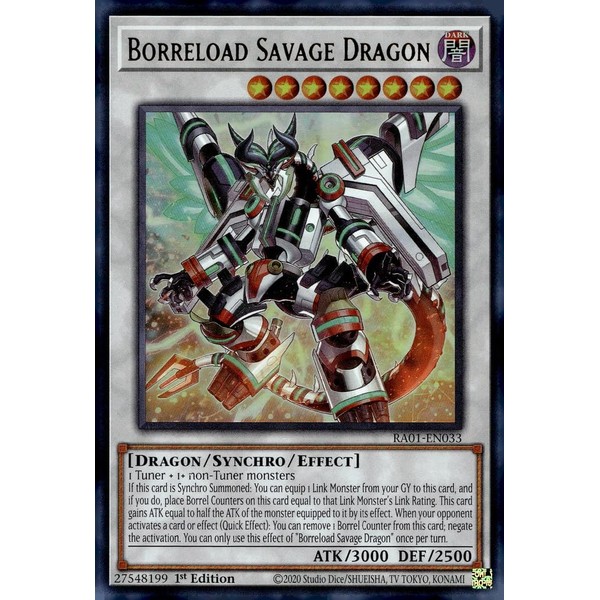 Yu-Gi-Oh! Borreload Savage Dragon (UR) - RA01-EN033 - Ultra Rare - 1st Edition