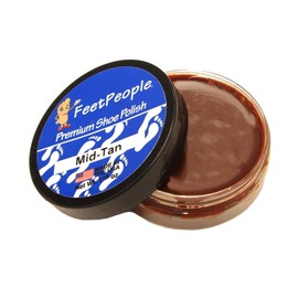 FeetPeople Premium Shoe Polish Wax, Mid Tan, 1.625 Ounces, 2 Pack