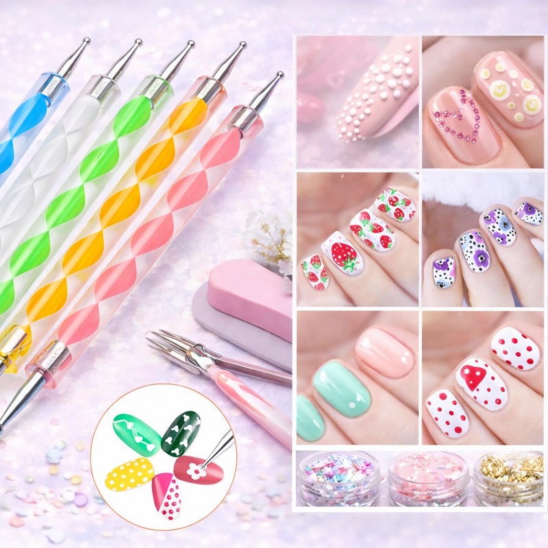 Nail Art Tools Set, 15 Pcs Nail Art Brushes, 5