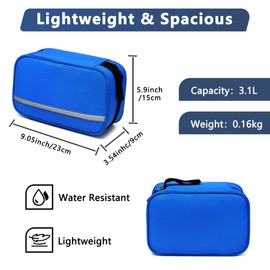 Hanging Toiletry Bag, VASCHY Water Resistant Large Travel Toiletry Kit Shaving Bag Portable Wash Bag for Makeup, Cosmetic Blue