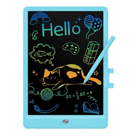 AURXONS 10.5 Inch LCD Writing Tablet, Colorful Toddlers Toys Drawing Board, Electronic Drawing Pad Doodle Board, Erasable Handwriting Tablet as Educational Birthday Gifts for Kids Boys(Blue)