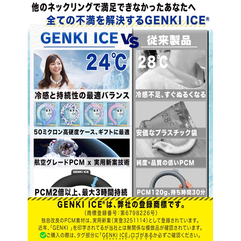 Genki Ice Neck Cooler, 2024 Increased Double-Sided Color, Large Evolution!