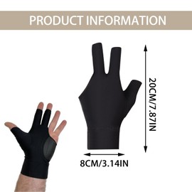 Yingjie 2 Pieces Pool Glove,Snooker Gloves Left Hand,Snooker Gloves,Roaming Quick-Dry Breathable Billiard Pool Gloves,Shooters Carom Snooker Cue Sport Glove Fits on Left or Right Hand Option