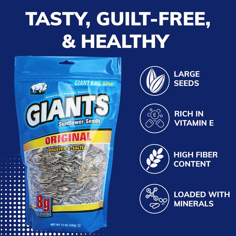 GIANTS Original Sunflower Seeds - Sunflower Seeds to Eat, Sunflower