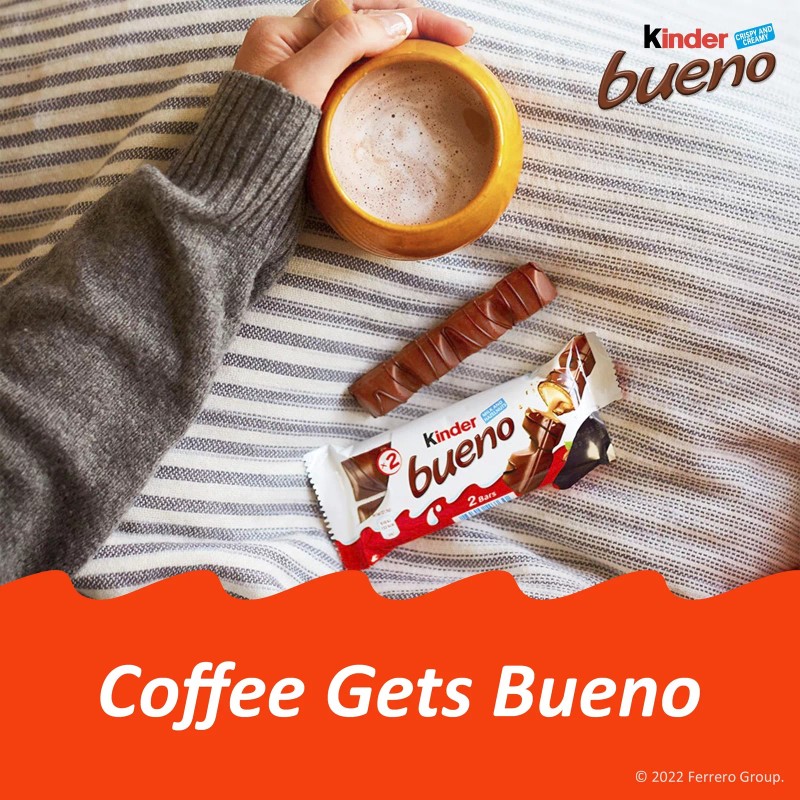 Kinder Bueno, Bulk 20 Pack, Milk Chocolate And Hazelnut Cream,