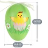 com-four® Easter Eggs in Bright Colours and Designs with Ribbon