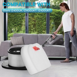 IZ400/IZ420 Filters for Shark Stratos Anti Hair Wrap Plus Pet Pro Cordless Stick Vacuum Cleaner IZ400 IZ420 IZ400UK IZ400UKT IZ420UKT, 2 Spare Felt Foam Filters + 1 HEPA Washable Filters