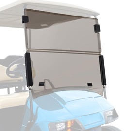 Nilight Golf Cart Windshield for Front Window Foldable Windproof UV Protection Compatible with EZGO TXT 1994.5-2013,Tinted Polycarbonate (PC) Scratch and Impact Resistant