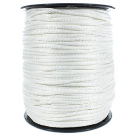 GOLBERG G White Solid Braid Nylon Rope (1/8 Inch, 100 Feet) - Anchor, Tow-Lines, Boating, Mooring, Camping, Pulleys, Blocks, DIY Projects, Outdoors