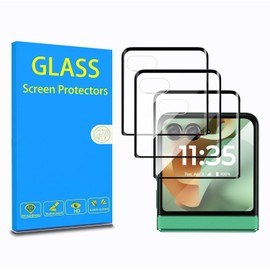 Astter for Motorola Razr 2025 Front Screen Protector 3 Pack,Moto Razr 2025 Full Cover Tempered Glass Screen Protector,3D Curved Tempered Glass for Razr 2025 Screen Protector Anti Scratch Bubble Free